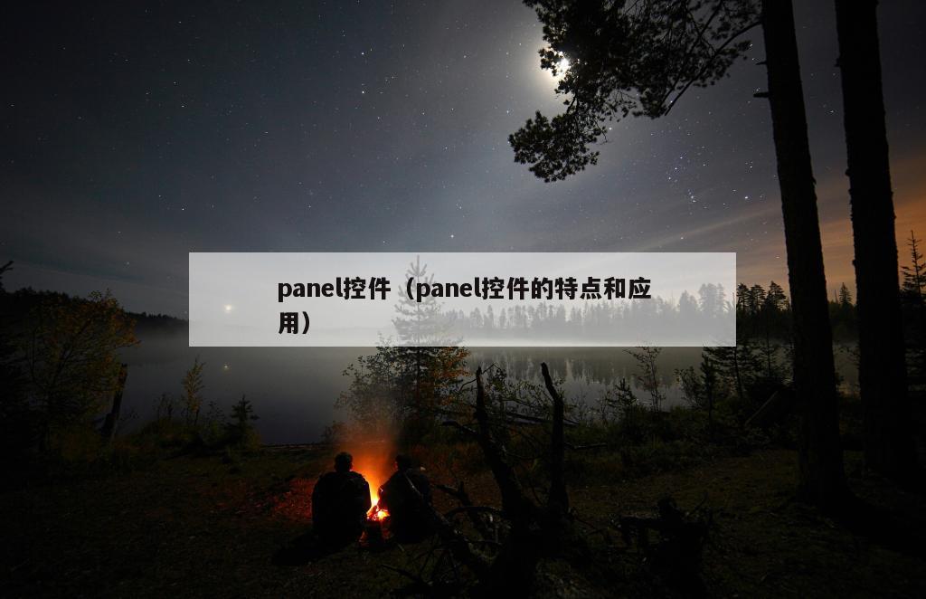 panel控件（panel控件的特点和应用）