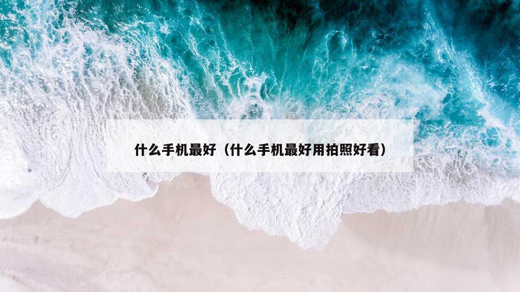 什么手机最好（什么手机最好用拍照好看）