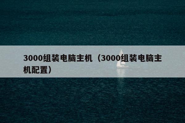 3000组装电脑主机（3000组装电脑主机配置）