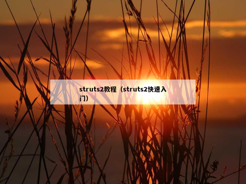 struts2教程（struts2快速入门）