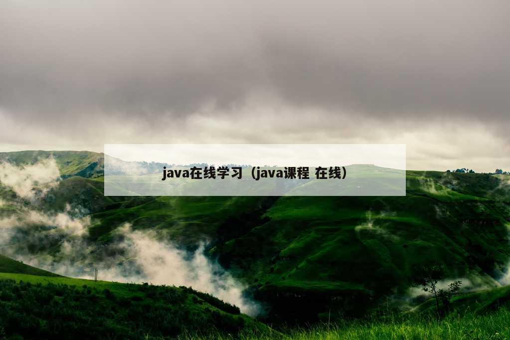 java在线学习（java课程 在线）