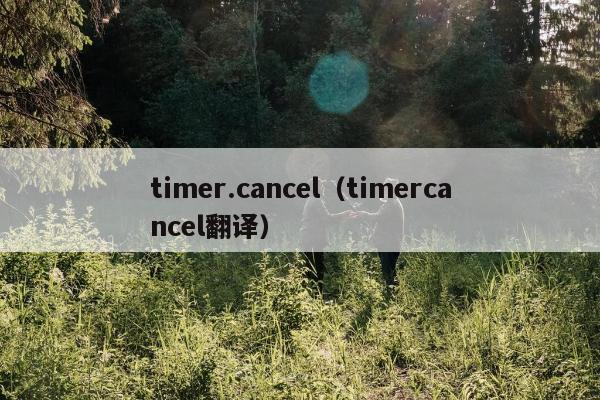 timer.cancel（timercancel翻译）