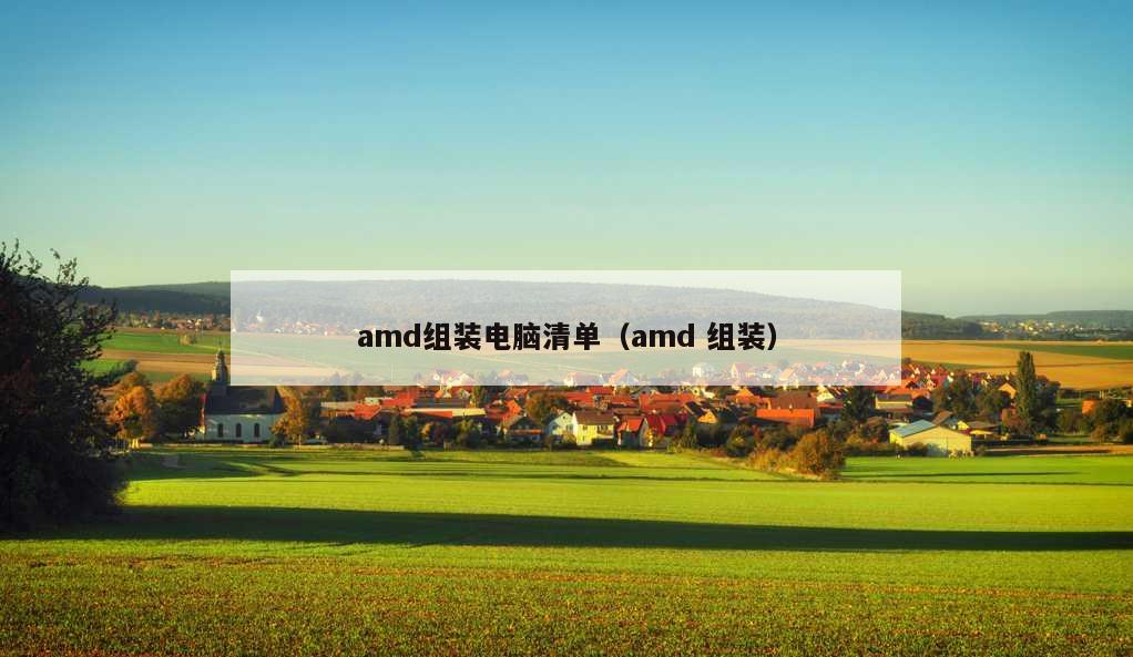 amd组装电脑清单（amd 组装）