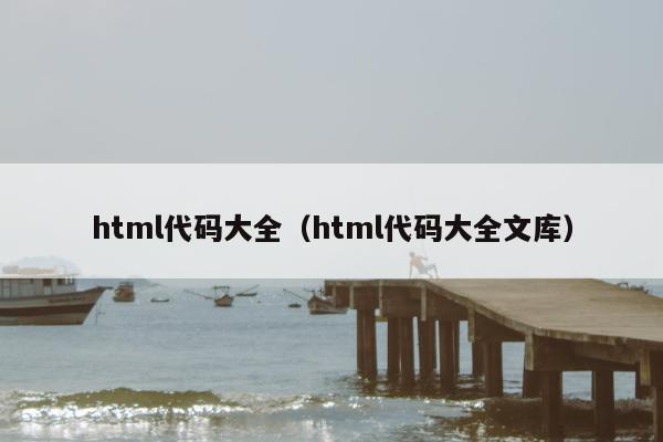 html代码大全（html代码大全文库）