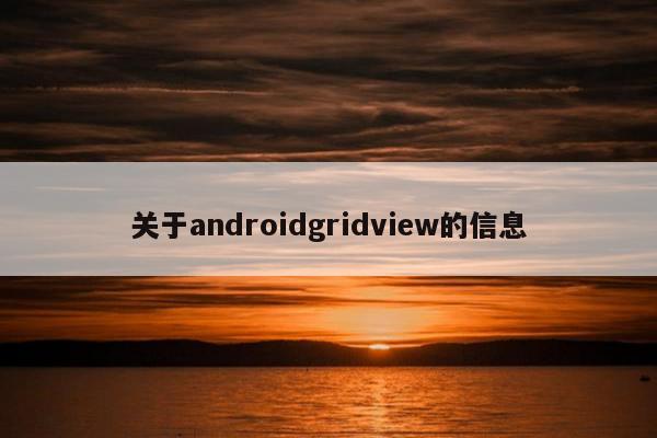 关于androidgridview的信息