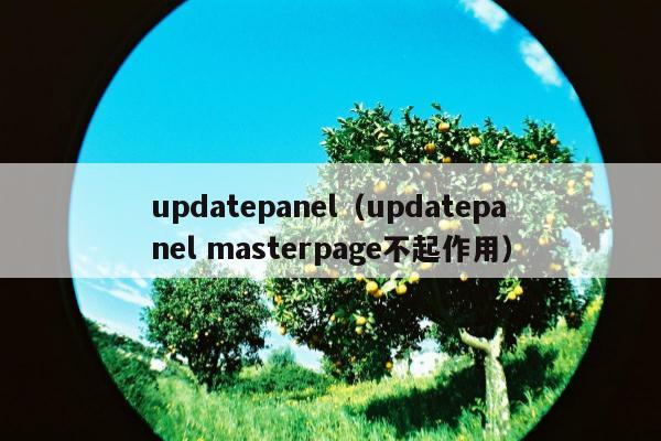 updatepanel（updatepanel masterpage不起作用）