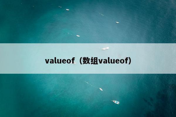 valueof（数组valueof）