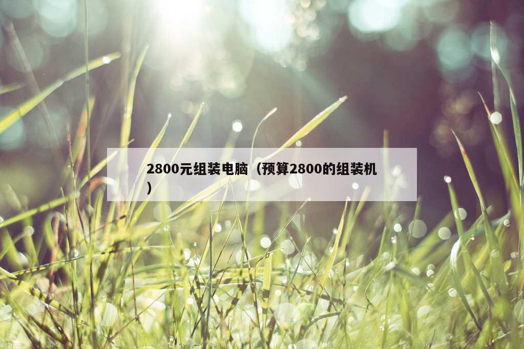 2800元组装电脑（预算2800的组装机）