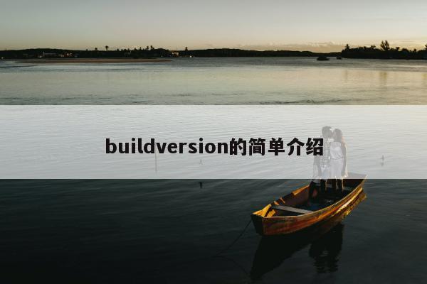 buildversion的简单介绍