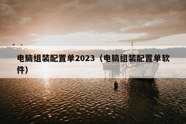 电脑组装配置单2023（电脑组装配置单软件）